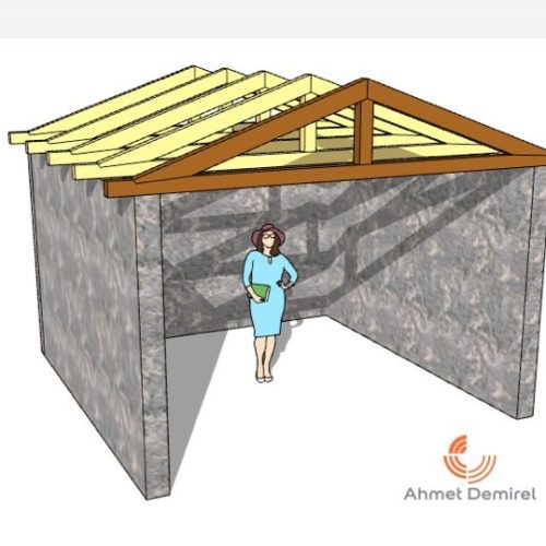 MÄ°MARÄ° AHÅAP ÃATI MAKASI KINGPOST (adet)