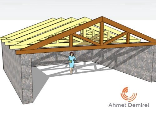 MİMARİ AHŞAP ÇATI MAKASI HOWE(K) (adet)