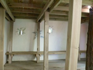 ahşap çocuk evi playpen
