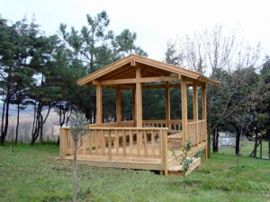 Ahşap Kare Dikdörtgen Çardak Pergola