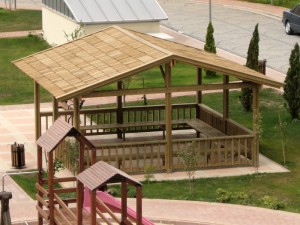 Ahşap Kare Dikdörtgen Çardak Pergola